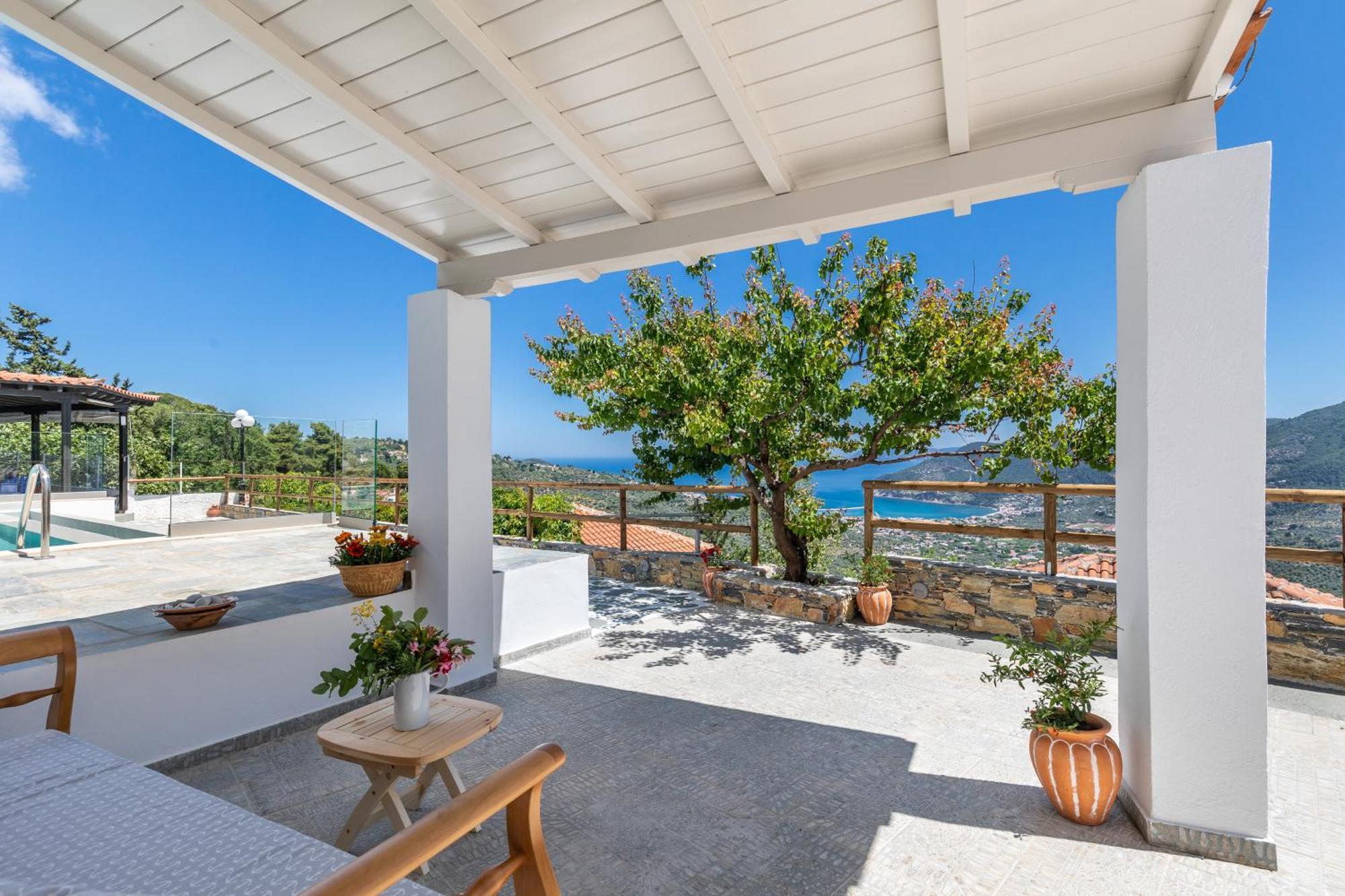 Liagka Villa Skopelos Oda fotoğraf